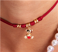 Halskette Rue des Mille in Stoff CB-LGR TS4 C10 - CB-LGR TS4 C10